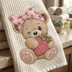 Strawberry Teddy Bear Embroidery Design, Cute Bear With Berry Machine Embroidery File, Baby Girl PES DST EXP, 5 sizes, Digital Download - image 6