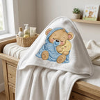 Sleeping Baby Bear Embroidery Design, Teddy Bear Moon Machine Embroidery File, Nursery Blanket Pattern, 5 sizes, Digital Download - image 4