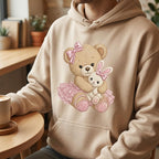 Teddy Bear Bunny Hug Embroidery Design, Cute Baby Girl Machine Embroidery File, Nursery Bear Pattern, 5 sizes, Digital Download - image 3