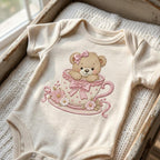 Teddy Bear Teacup Embroidery Design, Cute Pink Tea Cup Bear Machine Embroidery File, Baby Girl Nursery, 5 sizes, Digital Download - image 4
