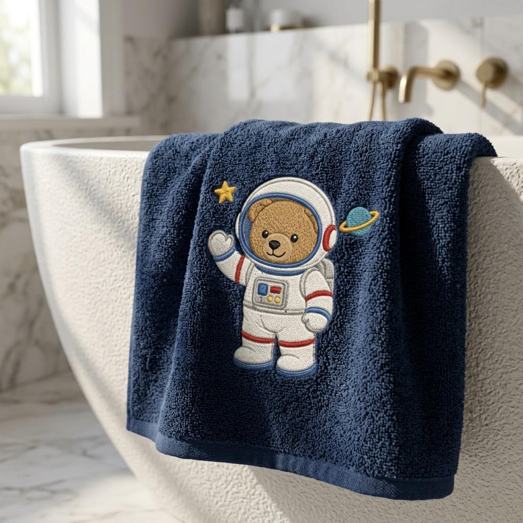 Astronaut Teddy Bear Embroidery Design, Space Bear Machine File, Nursery Baby Shower Pattern, 5 sizes, Digital Download - image 6