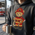 Firefighter Teddy Bear Embroidery Design, Fireman Bear Machine File, First Responder Pattern, 5 sizes, Digital Download - image 3