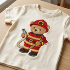 Firefighter Teddy Bear Embroidery Design, Fireman Bear Machine File, First Responder Pattern, 5 sizes, Digital Download - image 4