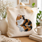 Calico Cat Embroidery Design, Realistic Long Hair Cat Machine Embroidery File, Pet Portrait Pattern, 5 sizes, Digital Download - image 4