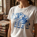 Chinoiserie Elephant Embroidery File, Ornate Blue Elephant Machine Embroidery, Jungle Animal Decorative Stitch, 5 sizes, Digital Download - image 4