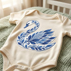 Chinoiserie Swan Embroidery File, Ornate Blue Swan Machine Embroidery, Elegant Decorative Bird Stitch, 5 sizes, Digital Download - image 4