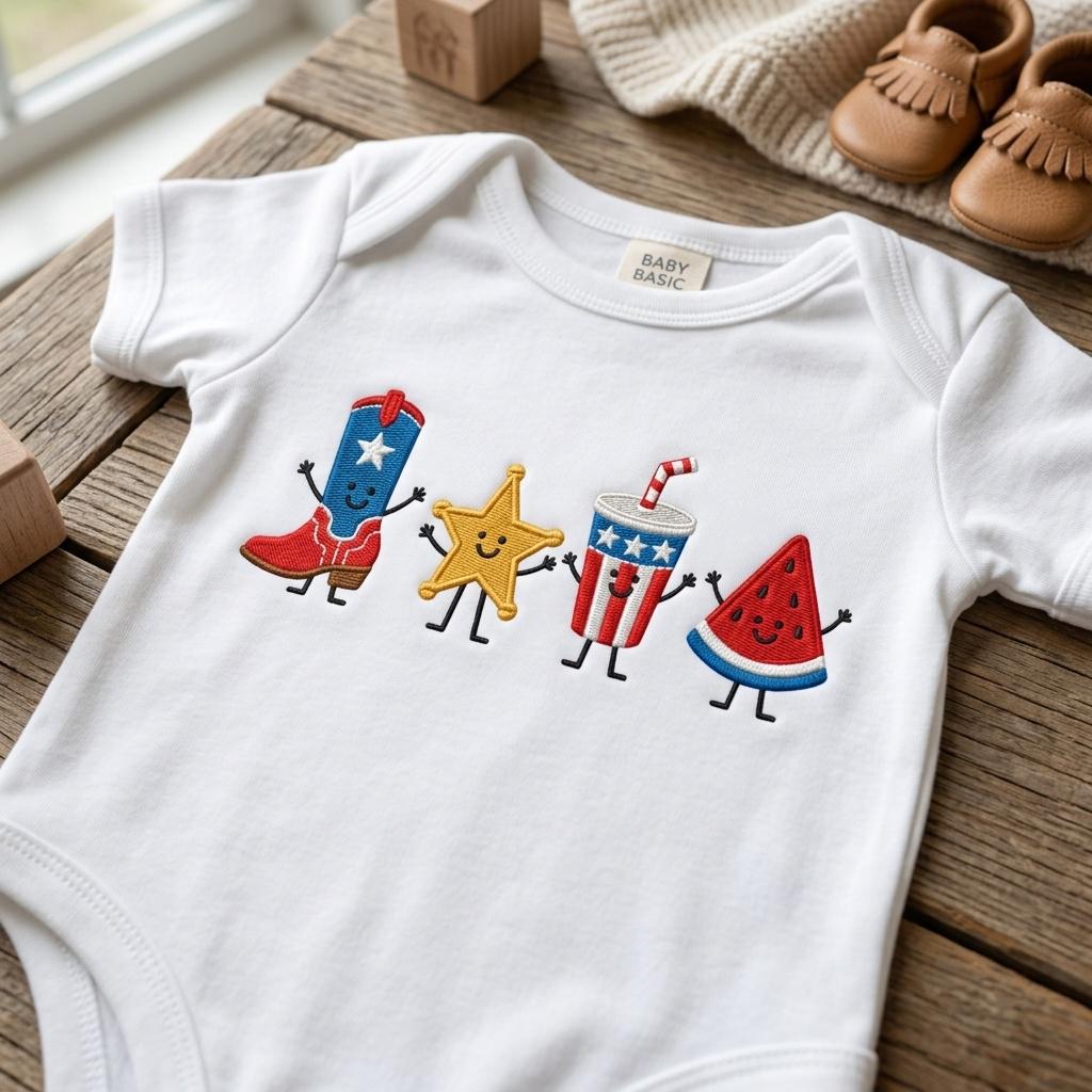 4th Of July Mini Icons Embroidery, USA Patriotic File, American Flag Design, Independence Day Machine Embroidery, 5 sizes, Digital Download - image 3