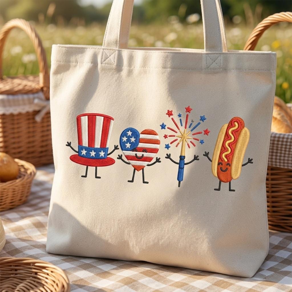 USA 4th Of July Mini Embroidery, Patriotic Icons Machine Embroidery File, Independence Day USA Mini Embroidery, 5 sizes, Digital Download - image 4