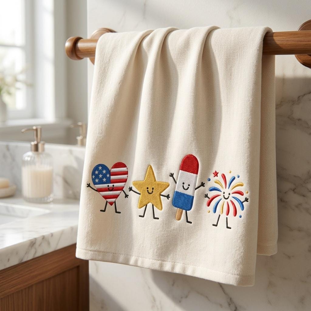 Patriotic 4th Of July Mini Icons Embroidery, USA Independence Day Machine Embroidery File, Mini Flag Embroidery, 5 sizes, Digital Download - image 3