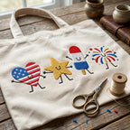 Patriotic 4th Of July Mini Icons Embroidery, USA Independence Day Machine Embroidery File, Mini Flag Embroidery, 5 sizes, Digital Download - image 6