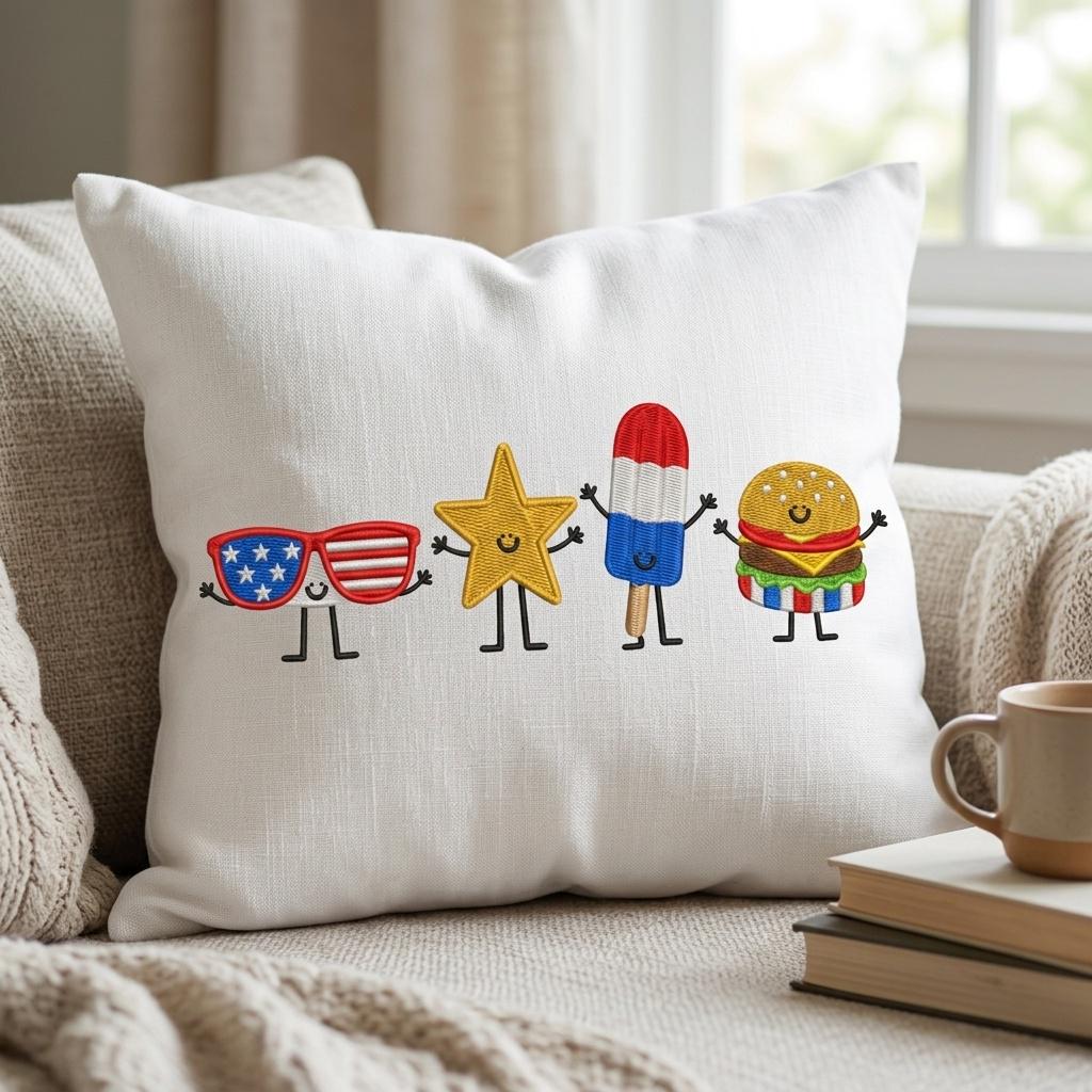 USA 250th Anniversary Mini Icons Embroidery, 4th Of July Patriotic Machine Embroidery File, Independence Day Mini, 5 sizes, Digital Download - image 4