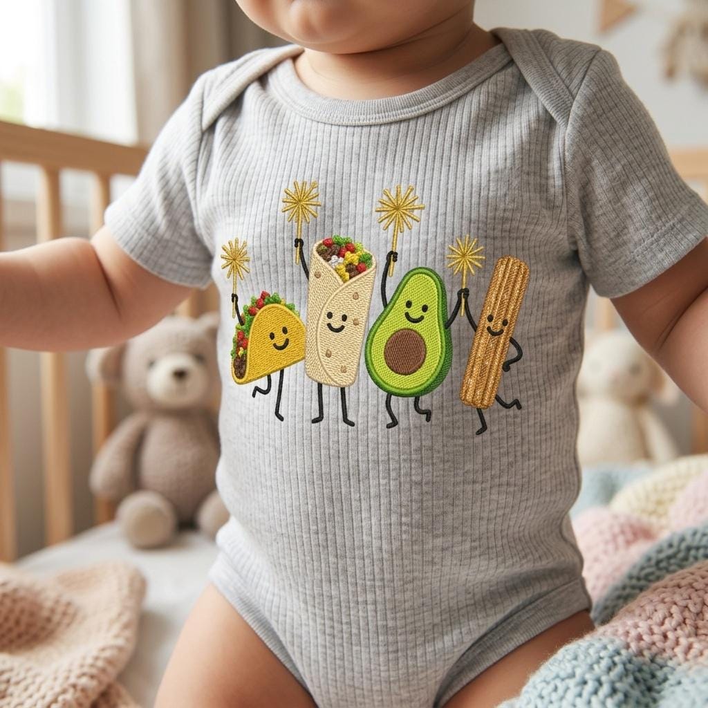 Funny Summer Food Embroidery, Taco Avocado Hotdog, Cute BBQ Machine Embroidery, Patriotic Summer Bundle, 5 sizes, Digital Download - image 3