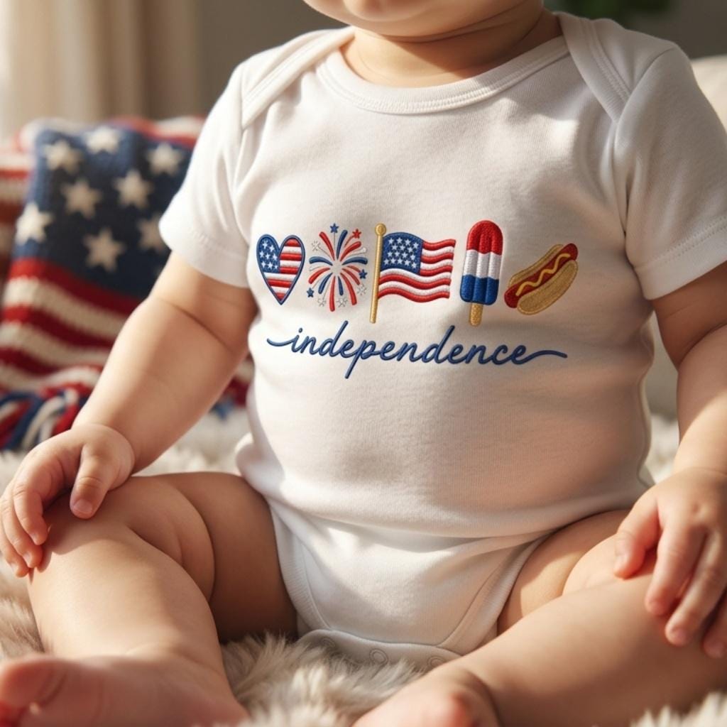 American Independence Day Embroidery Design, 4th of July Patriotic Icons, Hotdog Flag Popsicle, Machine Embroidery,5 sizes, Digital Download - image 4