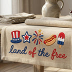 Land of the Free Embroidery File, Patriotic 4th of July Design, USA Flag Hotdog Popsicle, Machine Embroidery, 5 sizes, Digital Download - image 7