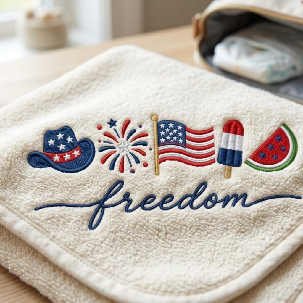 Freedom American Icons Embroidery Design, 4th of July USA Flag Popsicle Hotdog, Machine Embroidery, 5 sizes, Digital Download - image 7