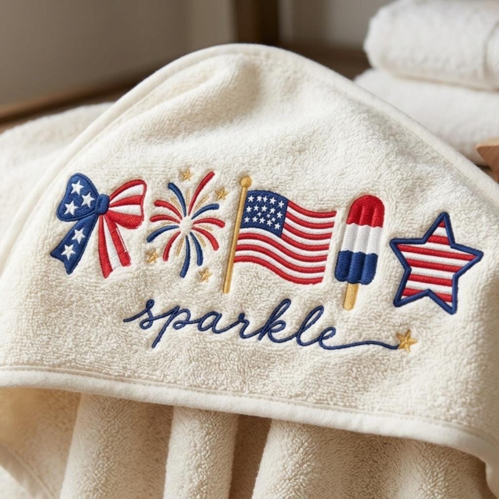 Sparkle Patriotic Bow Fireworks USA Flag Popsicle Hot Dog Embroidery File, 4th July Independence Day Machine, 5 sizes, Digital Download - image 6