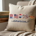 America Fireworks Bow USA Flag Popsicle Hot Dog Star Embroidery File, Patriotic 4th July Independence Day Machine, 5 sizes, Digital Download - image 7