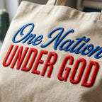 One Nation Under God Embroidery Design, Patriotic USA Pattern, Independence Day, 4th of July, American Flag Stitch,5 sizes, Digital Download - image 6