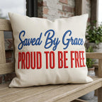 Saved By Grace Embroidery Design, Proud To Be Free Christian Stitch, Patriotic Faith Machine Embroidery, 5 sizes, Digital Download - image 5