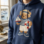 Sailor Teddy Bear Embroidery Design, Nautical Bear Machine Embroidery File, Boat Bear Stitch, 5 sizes, Digital Download - image 3