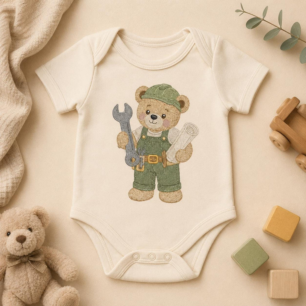 Construction Teddy Bear Embroidery Bundle, Truck Crane Builder Machine Embroidery File, Baby Boy Design, 5 sizes, Digital Download - image 6