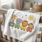 Safari Animal Train Embroidery Design, Giraffe Elephant Lion Monkey Baby Machine Embroidery File, 5 sizes, Digital Download - image 5