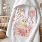 Baby Goose Embroidery Design, One Silly Goose Birthday Balloon, Machine Stitch Digital File, Cute Goose Pattern, 5 sizes, Digital Download - image 3