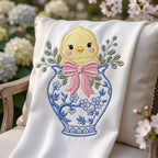 Chick Chinoiserie Vase Embroidery Design, Easter Baby Chick Machine File, 5 Sizes, Digital Download - image 7