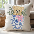 Teddy Bear Chinoiserie Vase Embroidery Design, Cute Bear Nursery Machine File, 5 Sizes, Digital Download - image 7