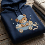 Teddy Bear Wagon Embroidery Design, Cute Baby Boy Bear Cart Machine Embroidery File, Nursery Pattern, 5 sizes, Digital Download - image 3
