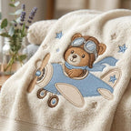 Aviator Teddy Bear Airplane Embroidery Design, Baby Boy Pilot Machine Embroidery File, Nursery Pattern, 5 sizes, Digital Download - image 5