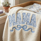 Blue Floral Mama Embroidery Design, Toile Mom Bow Machine Embroidery File, Mother’s Day Pattern, 5 sizes, Digital Download - image 5