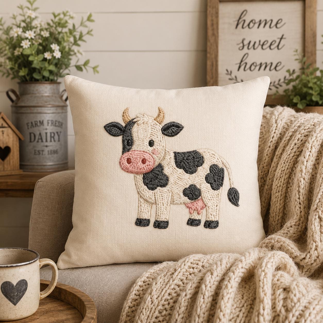 Farm Animals Embroidery Bundle, Barn Chicken Cow Pig Tractor Sunflower Machine Embroidery File, 5 Sizes, Digital Instant Download - image 6