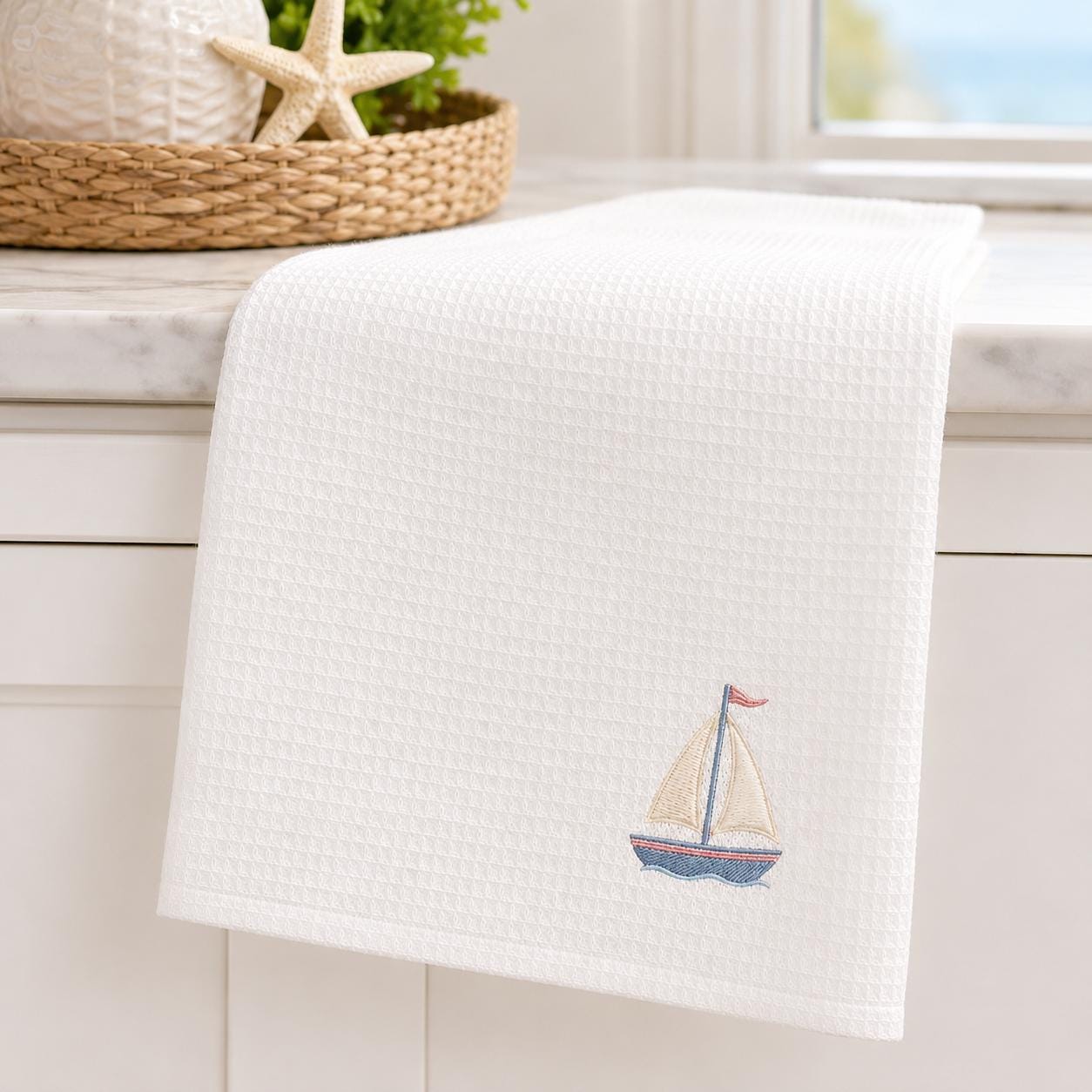 Coastal Mini Embroidery Bundle, Seashell Sailboat Lighthouse Fish Beach Machine Embroidery File, 5 Sizes, Digital Instant Download - image 4