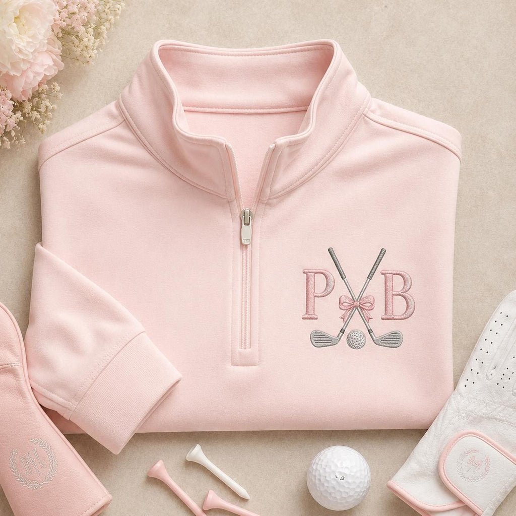Golf Monogram Embroidery Design, Pickleball Style Initial Machine Embroidery File, Preppy Sports, 5 Sizes, Digital Instant Download - image 5
