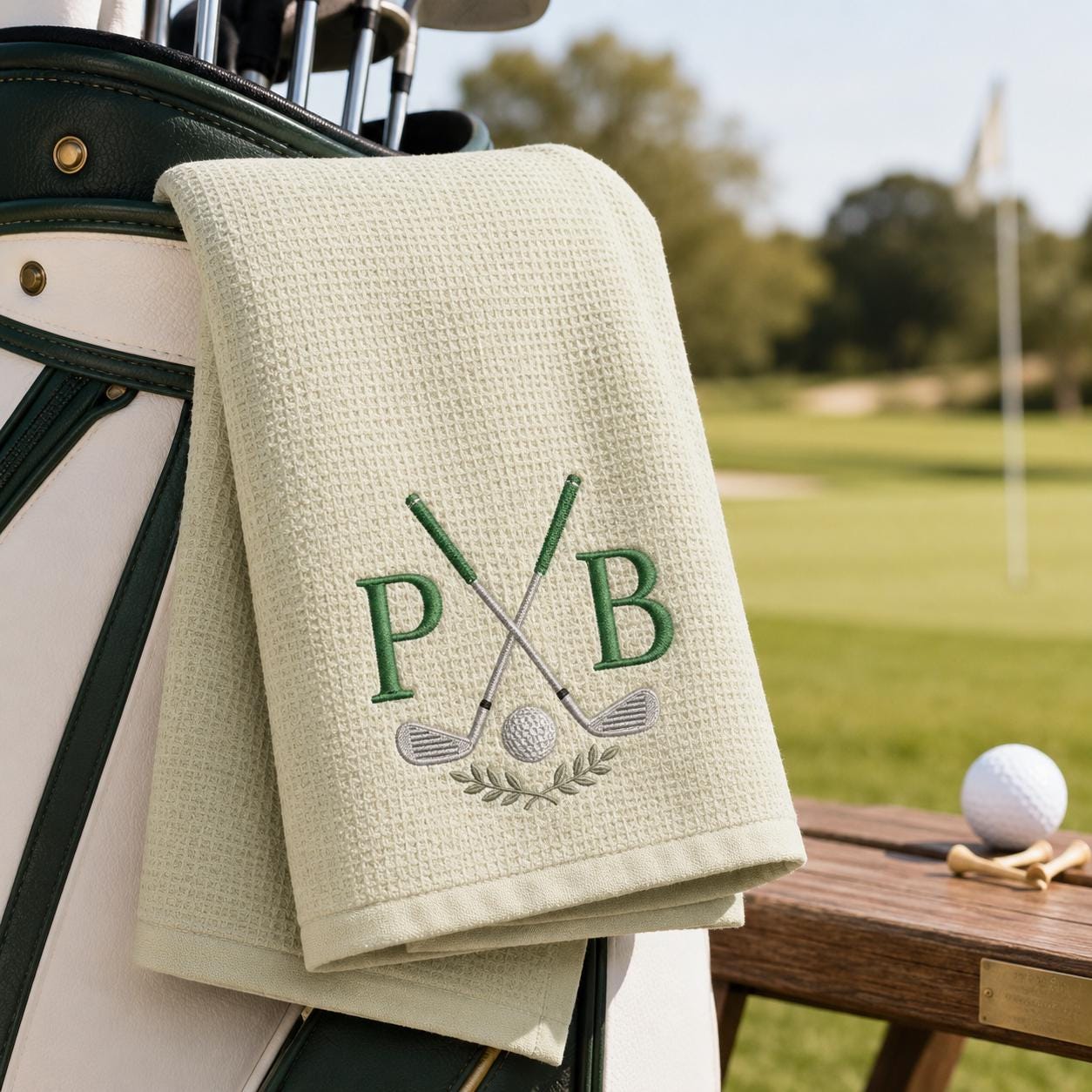 Golf Monogram Embroidery Design, Pickleball Style Initial Machine Embroidery File, Preppy Sports, 5 Sizes, Digital Instant Download - image 4