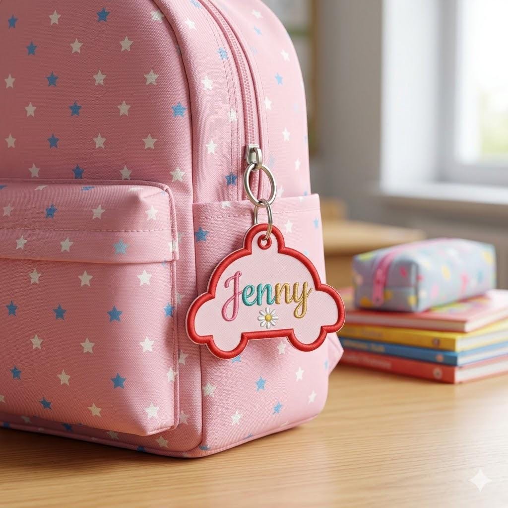 ITH Transportation Tag Embroidery Bundle, Vehicle Bag Tag Keychain Machine Embroidery File, Kids Travel, 5 Sizes, Digital Instant Download - image 4