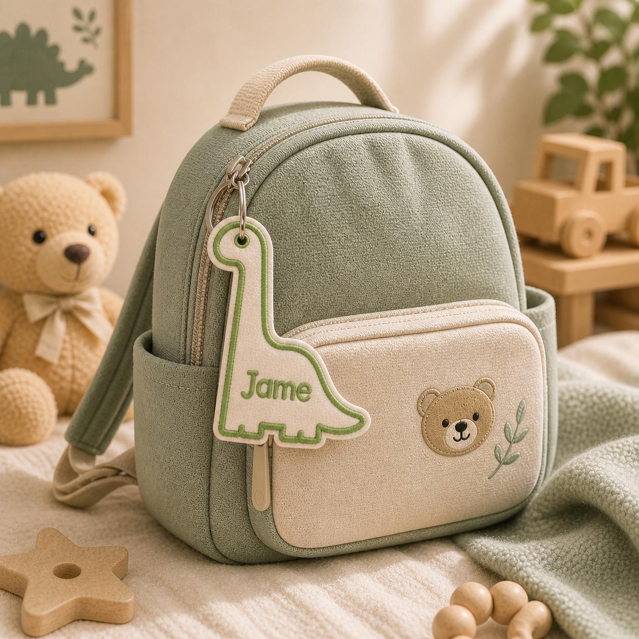 50+ ITH Tag Applique Bundle, School Wine Dinosaur Transport Keychain, Bag Charm Name Tag Embroidery File, 5 Sizes, Digital Instant Download - image 3