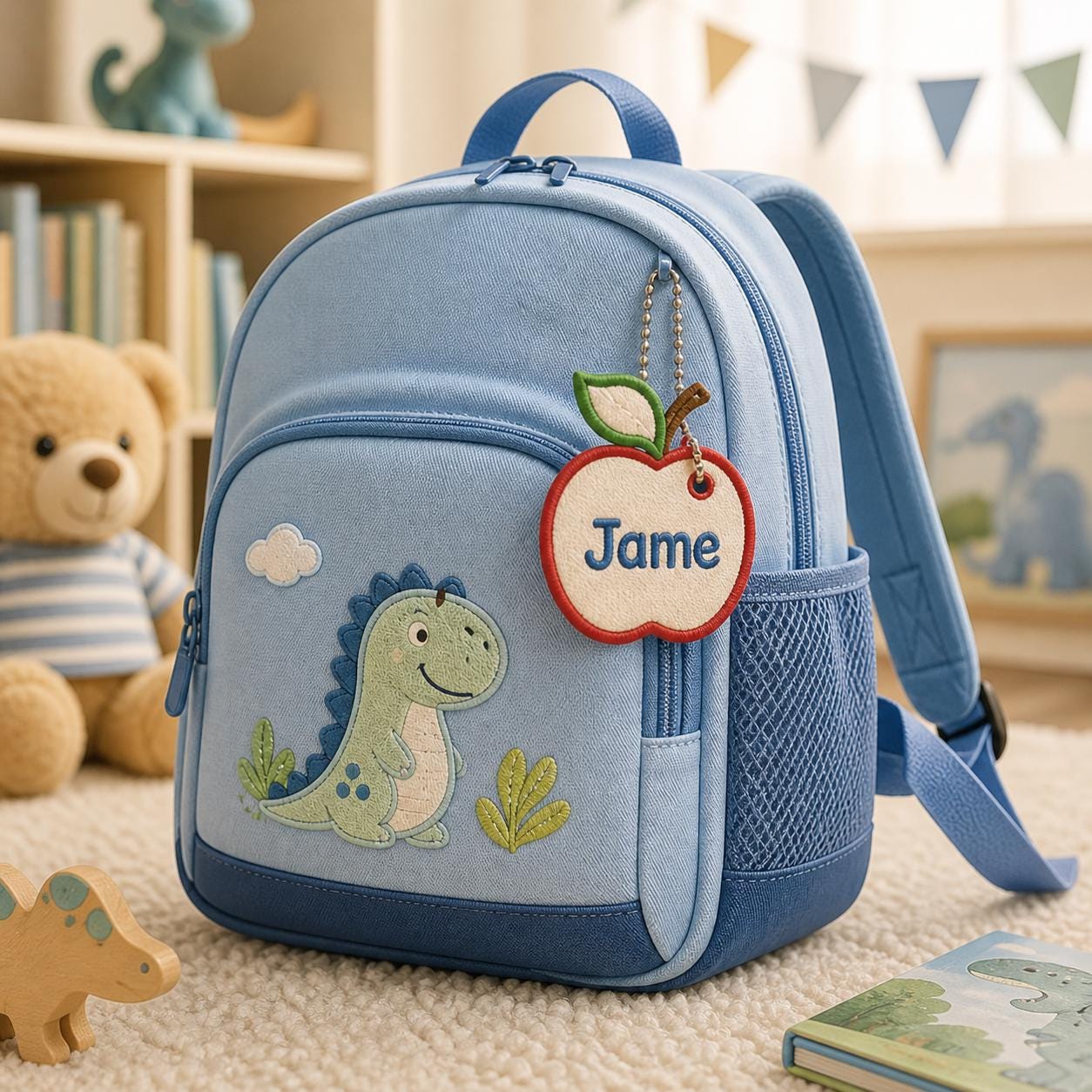ITH School Supplies Tag Applique Bundle, Student Teacher Name Tag Embroidery, Back to School Keychain Bag Tag, Digital Instant Download - image 3