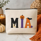 Halloween Alphabet Embroidery Font, Spooky Letters Machine Embroidery File, Pumpkin Bat Ghost Monogram Design, 5 Sizes, Digital Download - image 5