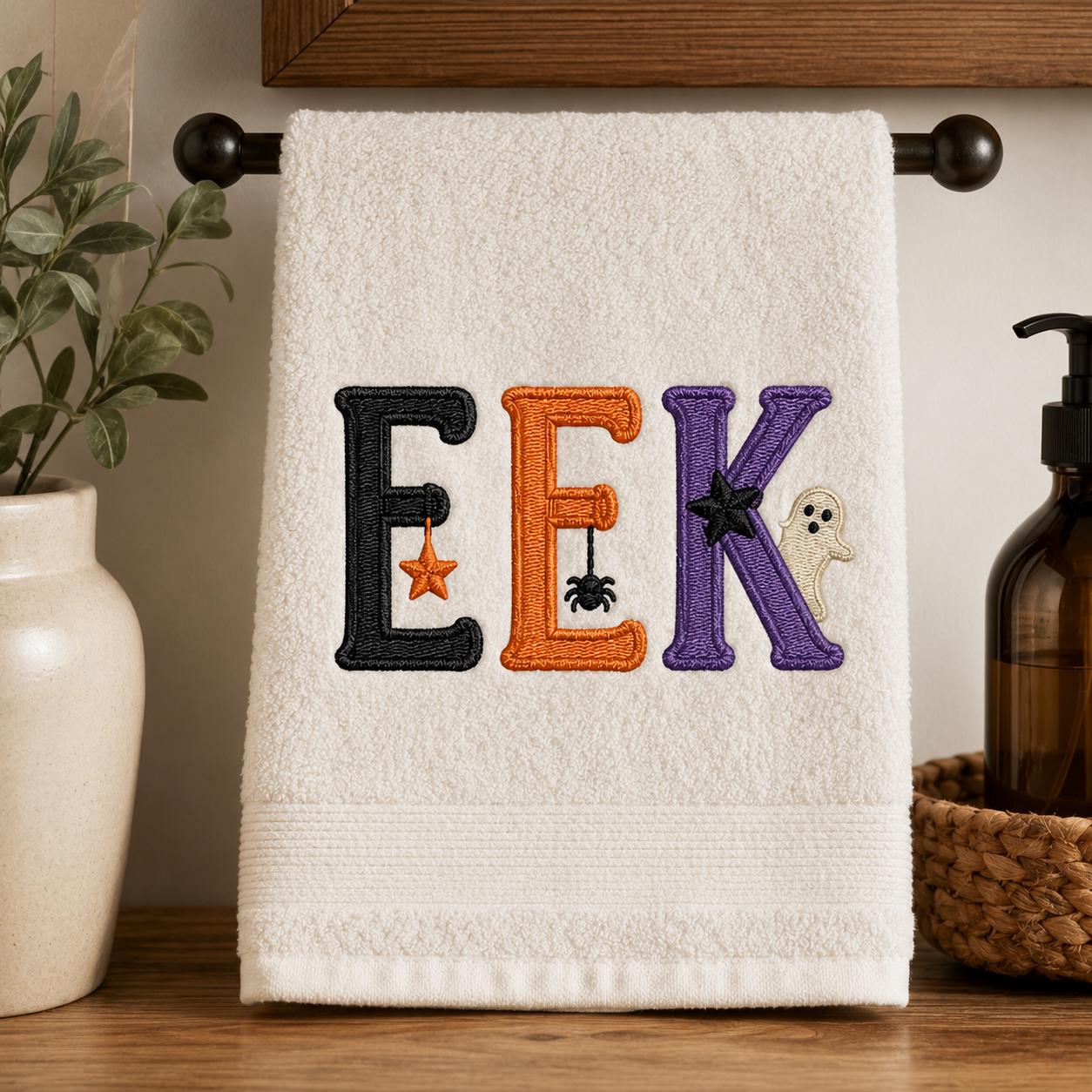 Halloween Alphabet Embroidery Font, Spooky Letters Machine Embroidery File, Pumpkin Bat Ghost Monogram Design, 5 Sizes, Digital Download - image 7