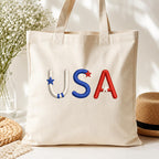 Patriotic Alphabet Embroidery Font, 4th of July Letters Machine Embroidery File, USA Star Monogram Design, 5 Sizes, Digital Download - image 3
