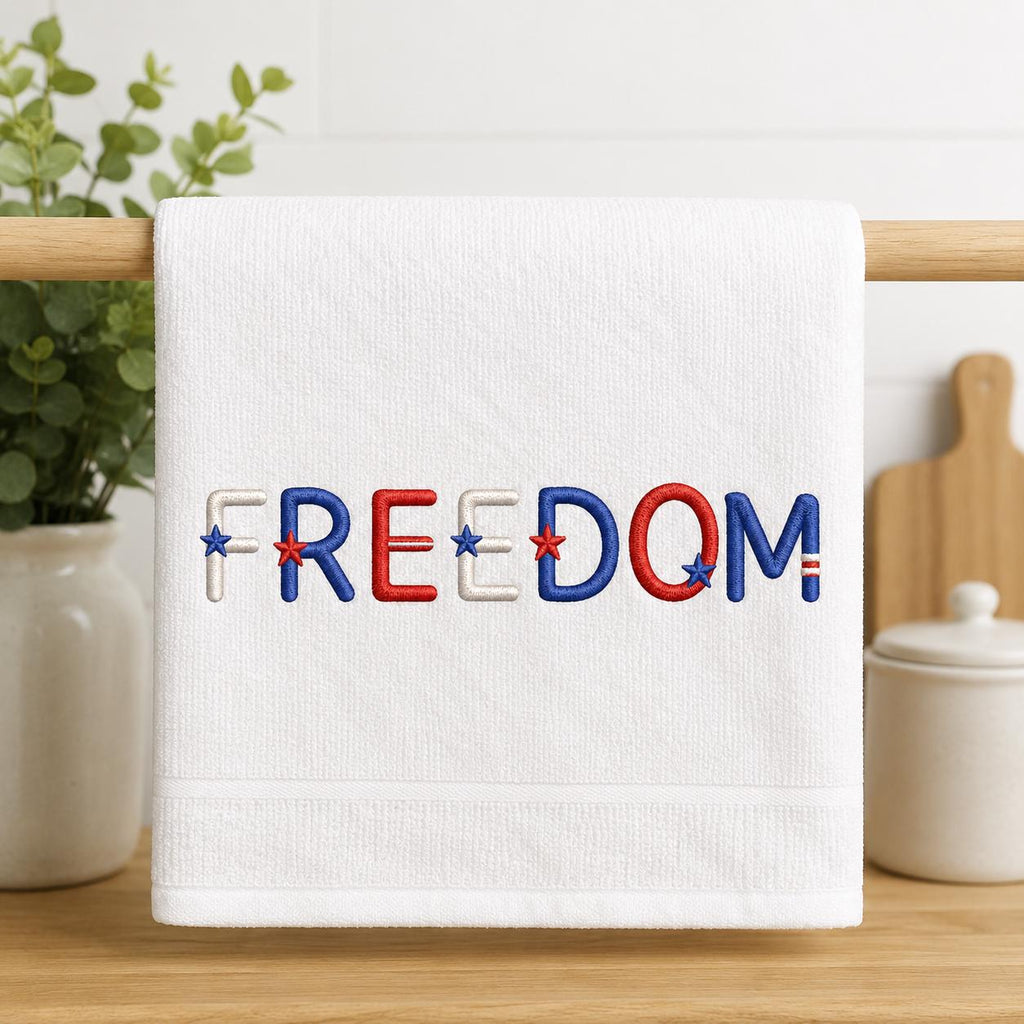 Patriotic Alphabet Embroidery Font, 4th of July Letters Machine Embroidery File, USA Star Monogram Design, 5 Sizes, Digital Download - image 7