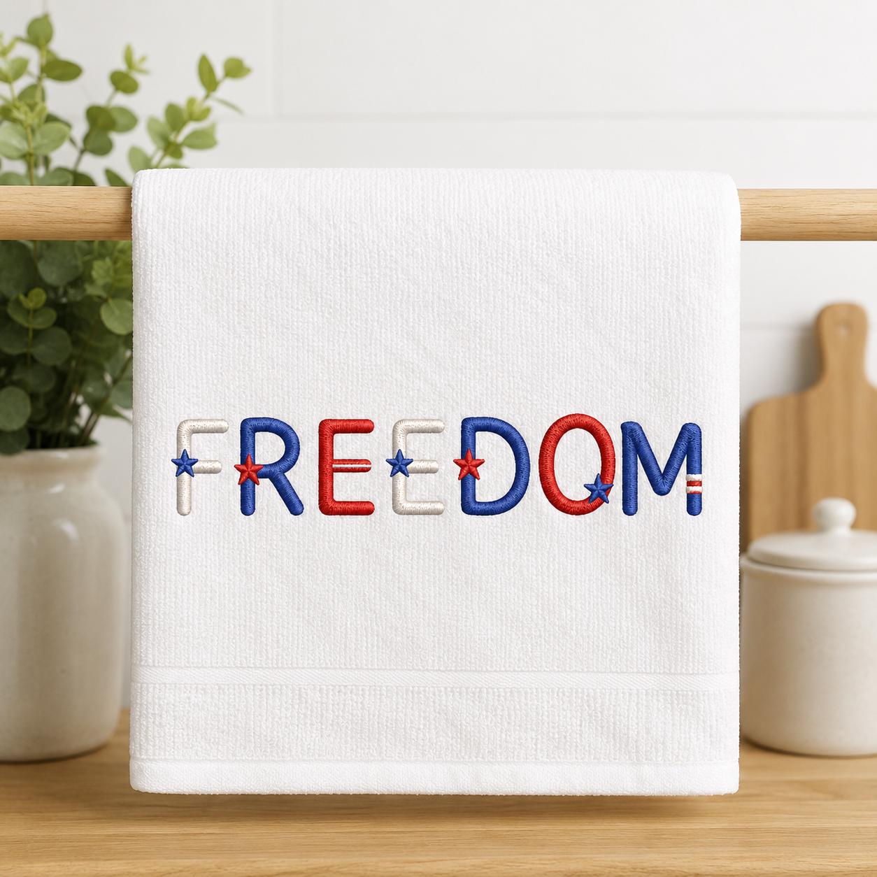 Patriotic Alphabet Embroidery Font, 4th of July Letters Machine Embroidery File, USA Star Monogram Design, 5 Sizes, Digital Download - image 7
