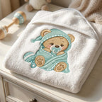 Baby Bear Swaddle Embroidery Design, Newborn Teddy Machine Embroidery File, Nursery Blanket Pattern, 5 sizes, Digital Download - image 4
