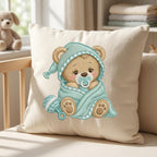 Baby Bear Swaddle Embroidery Design, Newborn Teddy Machine Embroidery File, Nursery Blanket Pattern, 5 sizes, Digital Download - image 5