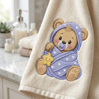 Teddy Bear Moon Blanket Embroidery Design, Baby Bear Machine Embroidery File, Nursery Stitch Pattern, 5 sizes, Digital Download - image 5
