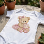 Birthday Teddy Bear Embroidery Design, Pink Cake Bear Machine Embroidery File, Baby Girl Nursery Stitch, 5 sizes, Digital Download - image 5