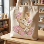 Teddy Bear Bunny Hug Embroidery Design, Cute Baby Girl Machine Embroidery File, Nursery Bear Pattern, 5 sizes, Digital Download - image 6