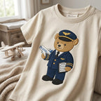 Pilot Teddy Bear Embroidery Design, Airplane Bear Machine File, Aviation Career Nursery Pattern, 5 sizes, Digital Download - image 3